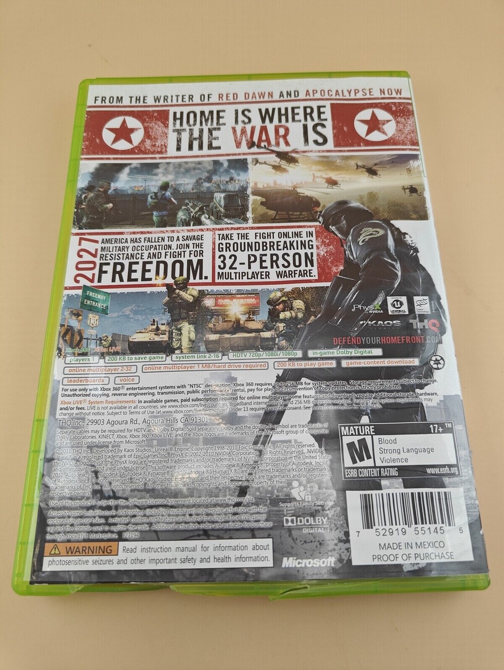 Homefront Xbox 360 Video Game Complete With Manual Tested - Picture 2 of 4